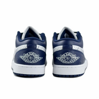 Custom Air Jordan 1 Blue White Sliver Snake Scales Swoosh Low