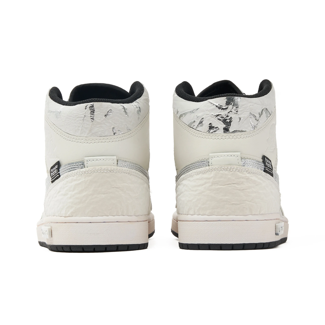 Custom Air Jordan 1 Off White Sliver Swoosh High