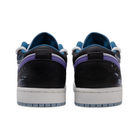 Custom Air Jordan 1 Purple Blue Black Graffiti Shooting Star Low