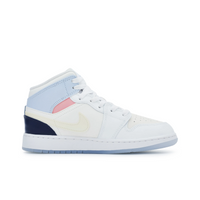 Custom Air Jordan 1 Off White Blue Pink Jelly Strips Swoosh