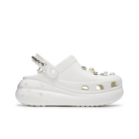 Custom Crocs White With Pearl Diamond