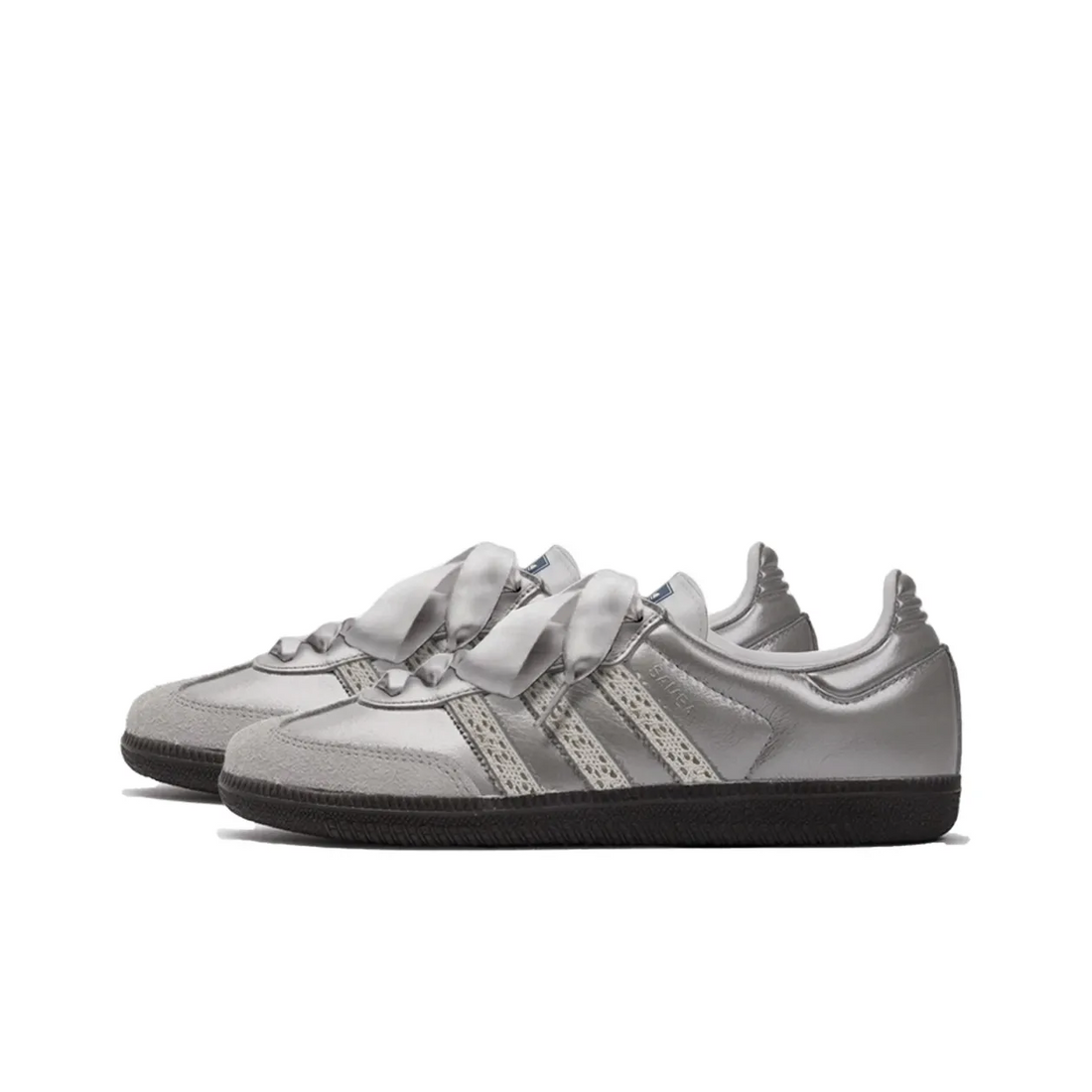 Sliver Off White Lace - Adidas Samba Custom