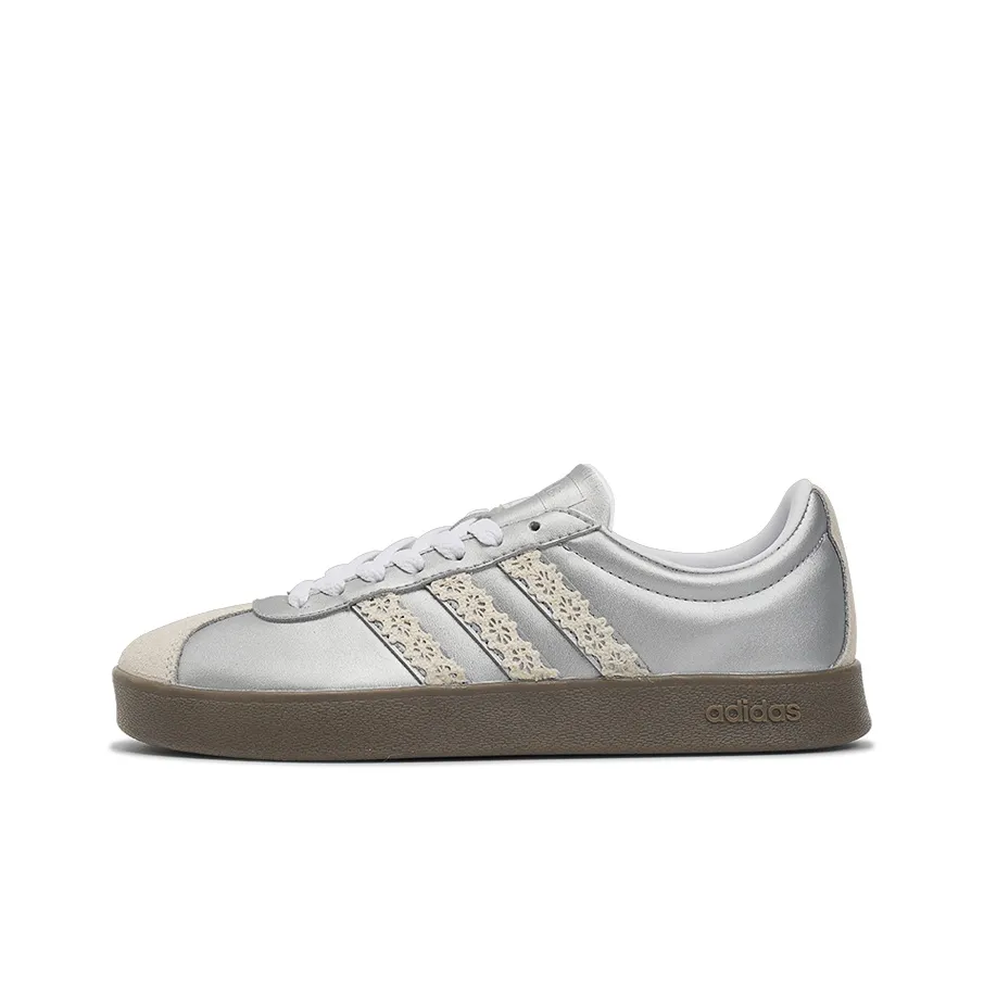 Sliver With Beige Lace - Adidas Samba Custom
