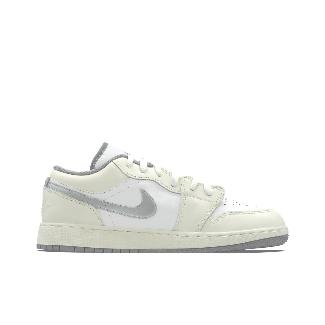 Custom Air Jordan 1 Beige Grey White Bow Wedding Shoes