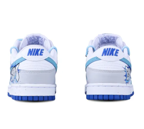 Custom Dunk Extra Lace Blue White Gray Boom Font