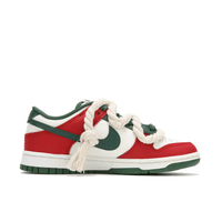 Custom Dunk Christmas Thick Laces Red Green White Snow